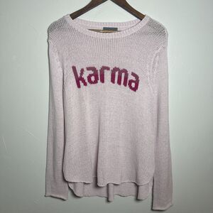 Wooden Ships Sweater Karma Loose Knit Light Pink Women's Size Small/Medium